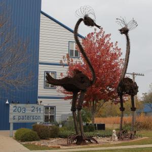 giant metal birds